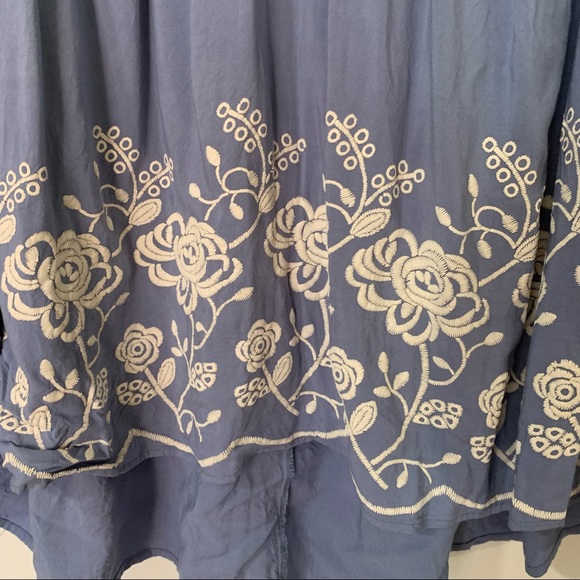 Magnolia Sky Blue Floral Dress size 1X - Picture 4 of 4